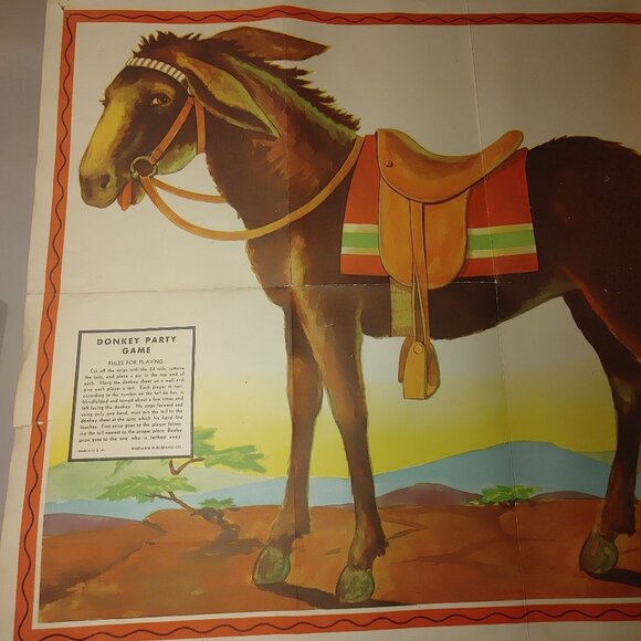 Vintage 1969 Whitman Come To My Birthday Party Book Donkey Party Game - Picture 11 of 16